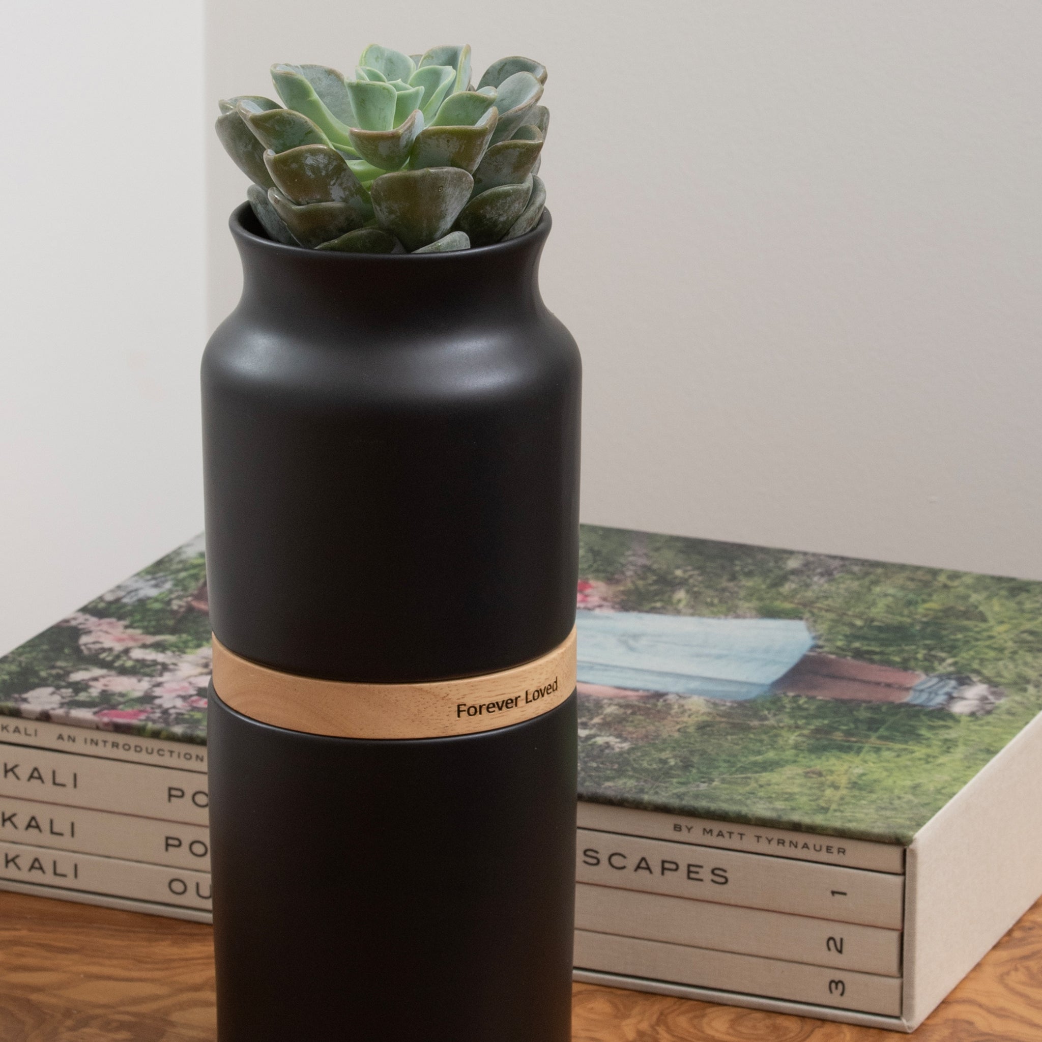 Black pet urn vase. Sky Urns custom pet urns can be used as dog urns or cat urns. They make beautiful pet memorial urns or custom memorial urns.