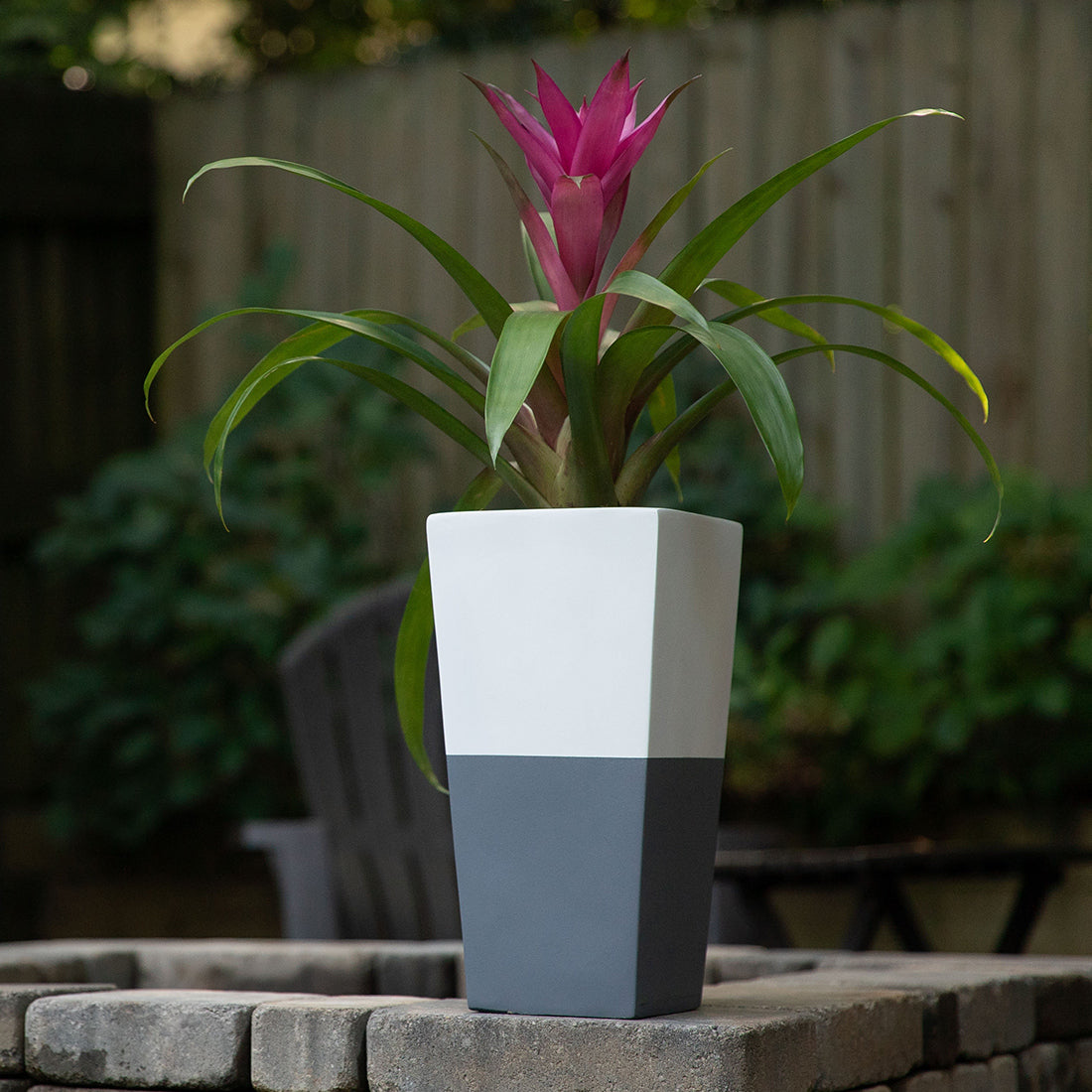 Grey and white outdoor pet urn. Sky Urns custom pet urns can be used as dog urns or cat urns. They make beautiful pet memorial urns or custom memorial urns.