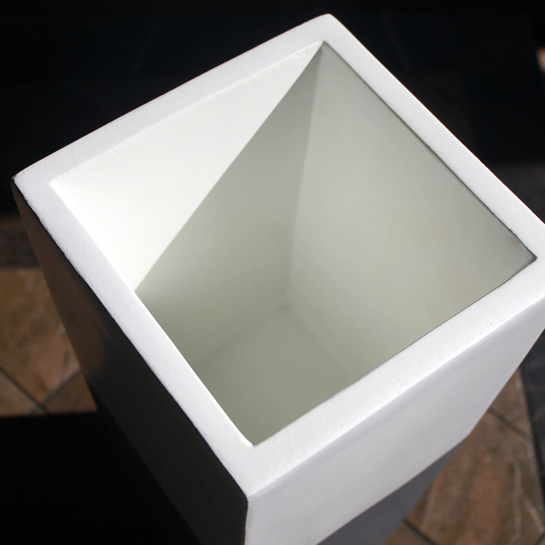 Grey and white outdoor pet urn. Sky Urns custom pet urns can be used as dog urns or cat urns. They make beautiful pet memorial urns or custom memorial urns.